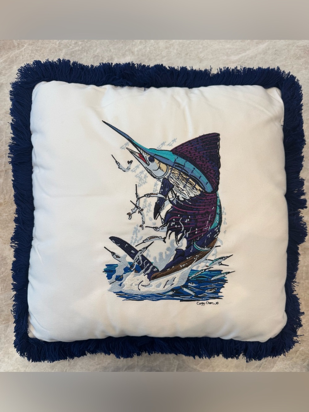 Carey Chen Decorative Marine Life Accent Pillow